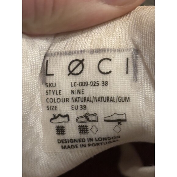 Loci x Nikki Reed Womens Sz EU 38 US 7 Beige Nine Low-Top Logo Sneaker Shoes - Picture 9 of 9